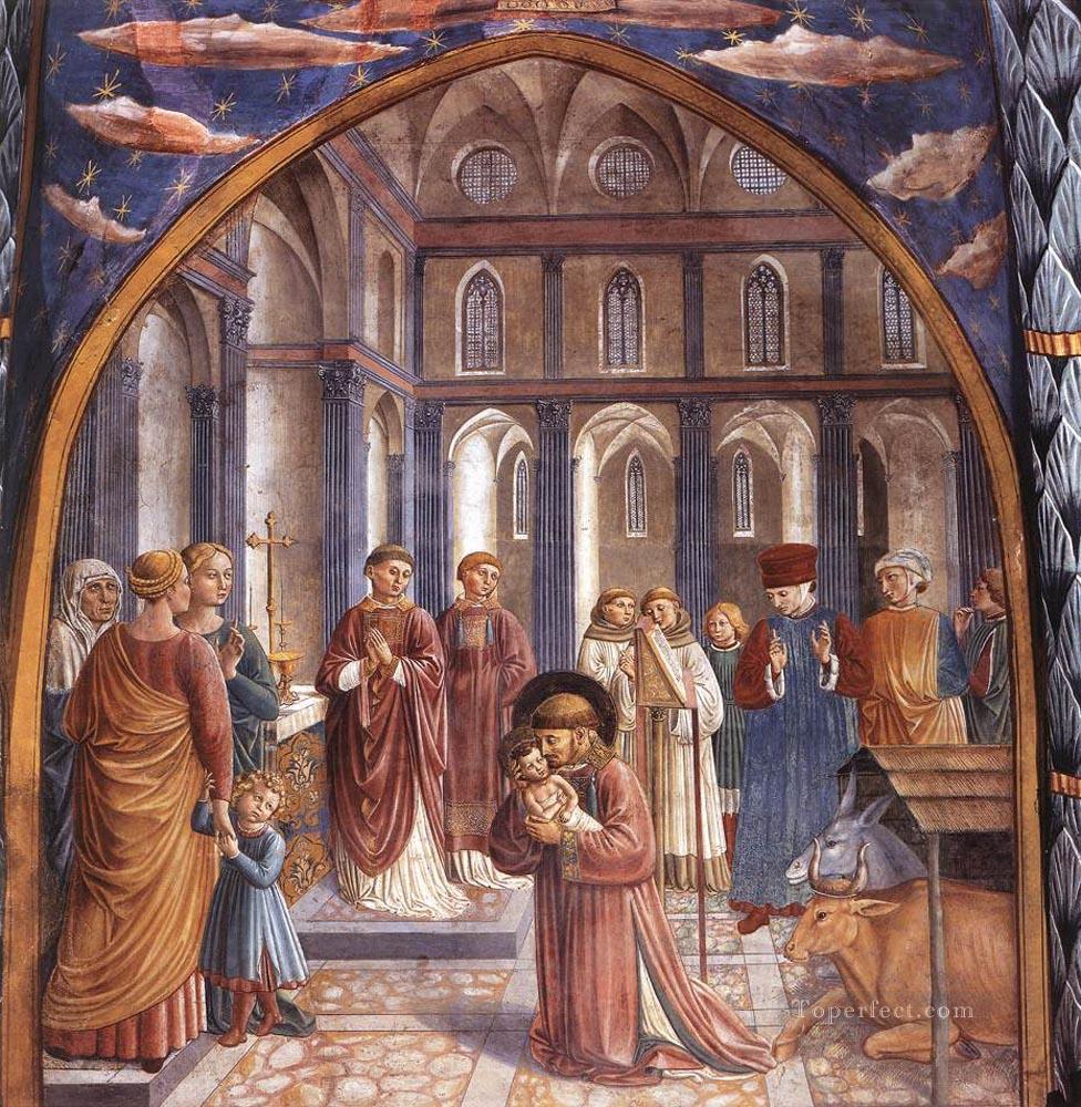 Scenes from the Life of St Francis Scene 9 north wall Benozzo Gozzoli Oil Paintings